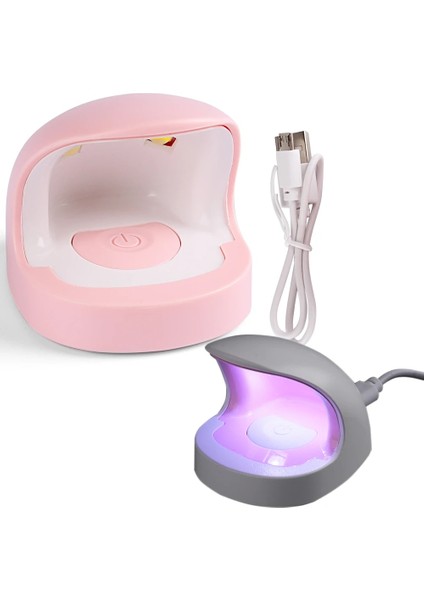 C043 Pembe USB 6W Tırnak Lambası Kurutucu Uv LED Lamba Çivi Mini USB Arayüzü Protable Kür Jel Lehçe Kabin Manikür Makinesi Ekipmanları NTC043 (Yurt Dışından)
