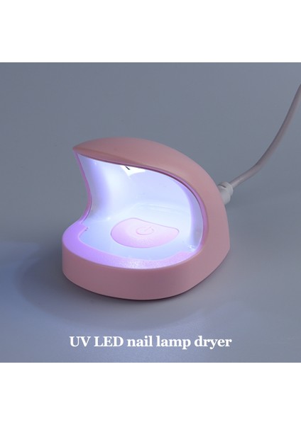 C043 Pembe USB 6W Tırnak Lambası Kurutucu Uv LED Lamba Çivi Mini USB Arayüzü Protable Kür Jel Lehçe Kabin Manikür Makinesi Ekipmanları NTC043 (Yurt Dışından)