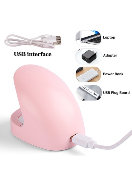 C043 Pembe USB 6W Tırnak Lambası Kurutucu Uv LED Lamba Çivi Mini USB Arayüzü Protable Kür Jel Lehçe Kabin Manikür Makinesi Ekipmanları NTC043 (Yurt Dışından)
