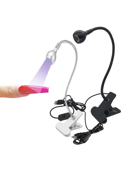 LD014-3 5V USB Girişi Uv LED Işık Gooseneck Mini Tırnak Lambası Uv Jel Tırnak Ipuçları Jel Lehçe Için Kelepçe Taşınabilir Kolay Tutulan USB Tırnak Kür Lambası (Yurt Dışından) modelleri