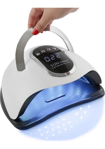 Sun X7 Max Ingiltere Sun X10/X9/X7 Max Uv LED Lamba Manikür Tırnak Lambaları Tırnak Kurutucu Kür Için Uv Jel Vernik Tırnak Aracı Sensörü ile LCD Ekran (Yurt Dışından)
