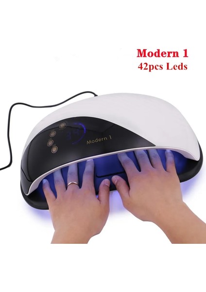Modern 4 Uk Yüksek Güçlü Dahili Soğutma Fanı Tırnak Kurutucu Iki El Hızlı Kuruyan Manikür Salonu Için Her Türlü Uv/led Jel Kürleme 42 LED Işık (Yurt Dışından) fiyatları