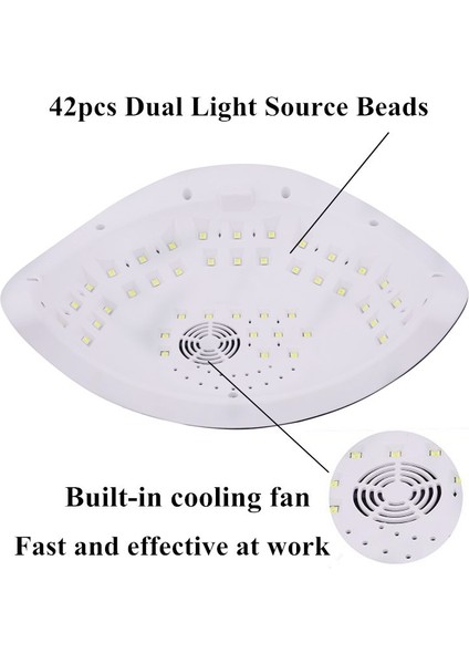 Modern 4 Uk Yüksek Güçlü Dahili Soğutma Fanı Tırnak Kurutucu Iki El Hızlı Kuruyan Manikür Salonu Için Her Türlü Uv/led Jel Kürleme 42 LED Işık (Yurt Dışından) fırsatları