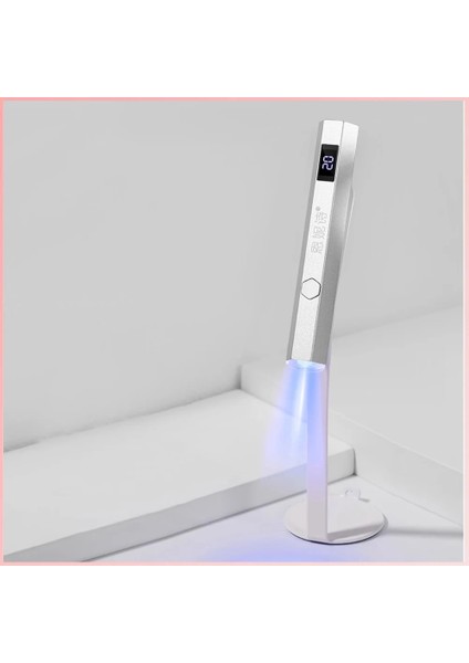 Tırnak Parlatıcı Tırnak Sanat Lambası Ekran ile Şarj Edilebilir Taşınabilir Fototerapi Lambası Tırnak Sanat USB Şarj Için Iki Hızlı Anahtarlama El Lambası (Yurt Dışından)