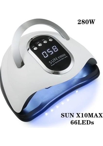 Sun X10 Max Abd Sun X5 Artı Uv LED Lamba 72 W Yeni Tırnak Kurutucu Otomatik Sensör LCD Ekran Çivi Uv Lambası Jel Vernik Hızlı Kür Manikür Jel (Yurt Dışından)