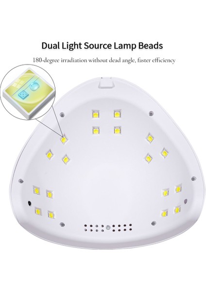803-2 Lulaa 18 Uv LED Jel Tırnak Kurutma Lambası Mini LED Ekran Tırnak Fototerapi Makinesi Profesyonel Manikür Aracı Salon Ekipmanları (Yurt Dışından)