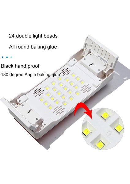 Beyaz Ab LED Tırnak Kurutucu Lamba 72 W Tüm Jel Lehçe Ab Abd Şarj 2 In 1 Katlanabilir Tırnak El Yastık Kurutucu Manikür Lambası Ekipmanları Tırnak Kaynağı (Yurt Dışından)