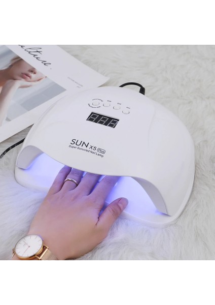 Sun X5 Plus Au Sun X5 Plus Uv LED Lamba 72W Yeni Tırnak Kurutucu Otomatik Sensörlü LCD Ekran Çivi Uv Lambası Jel Vernik Hızlı Kür Manikür Jel (Yurt Dışından) fiyatları