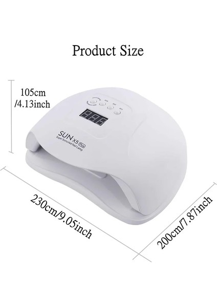 Sun X5 Plus Au Sun X5 Plus Uv LED Lamba 72W Yeni Tırnak Kurutucu Otomatik Sensörlü LCD Ekran Çivi Uv Lambası Jel Vernik Hızlı Kür Manikür Jel (Yurt Dışından) fırsatları