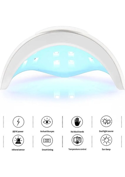 802 Beyaz Uv Tırnak Kurutucu Lamba Otomatik Sensörlü 18 Uv LED Işık Tüm Jeller Için Profesyonel Manikür Pedikür Tırnak Ekipmanı (Yurt Dışından) indirimleri