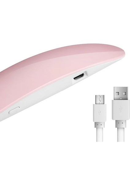 Pembe Tırnak Lambası 6W Mini Tırnak Kurutucu Beyaz Pembe Uv LED Taşınabilir USB Arayüzü Aile Kullanımı Için Çok Uygundur (Yurt Dışından)