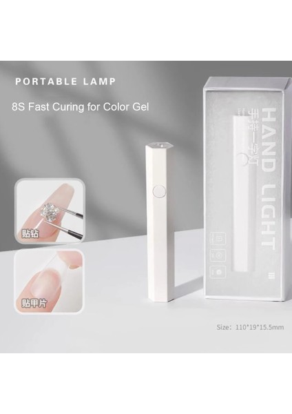 Jel Tırnaklar Için Mavi Diğer El Uv Işığı, Mini Tırnak Işığı, Taşınabilir LED Tırnak Lambası, Hızlı Kürlenme Için Akülü Şarj Edilebilir USB Tırnak Kurutucu (Yurt Dışından)
