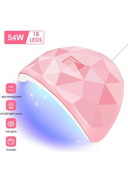 801 Pembe Cnhıds LED Tırnak Kurutucu Lamba Çivi 18 Uv Lamba Yuvası Kurutma Tüm Jel Lehçe USB Şarj Profesyonel Manikür Tırnak Lambası Ekipmanları (Yurt Dışından)