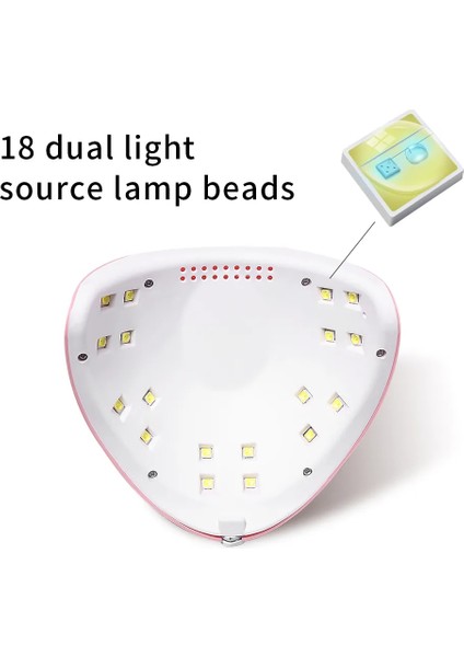 801 Pembe Cnhıds LED Tırnak Kurutucu Lamba Çivi 18 Uv Lamba Yuvası Kurutma Tüm Jel Lehçe USB Şarj Profesyonel Manikür Tırnak Lambası Ekipmanları (Yurt Dışından)