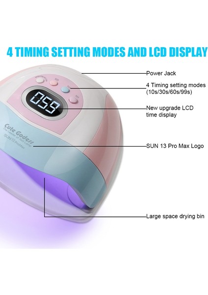Sun 13 Au Tak 2023 Yeni Tırnak Kurutma Lambası Uv LED Tırnak Lambası Kurutma Jel Lehçe Tırnak Kurutucu Manikür Hareket Sensörü ile Tırnak Kurutucu Manikür Aracı (Yurt Dışından)