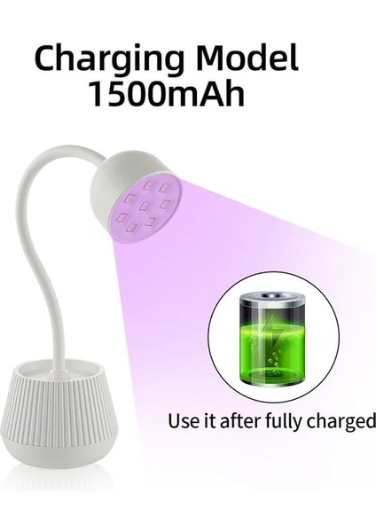 Sarı Mini Tırnak LED Lamba 24W Tırnak Kurutucu Yanlış Tırnak Manikür Lehçe Tutkal Hızlı Kuruyan Uv Işık Tırnak Lambası 360° Bükülebilir Masa Lambası Tasarımı (Yurt Dışından)