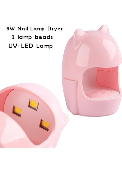 C042 Pembe USB 6W Mini Tırnak Kurutucu Mikro LED Uv Lamba Yumurta Şekli Tek Parmak Jel Vernik Kür Makinesi Manikür Tırnak Sanat Ekipmanları Aracı NLC043 (Yurt Dışından)
