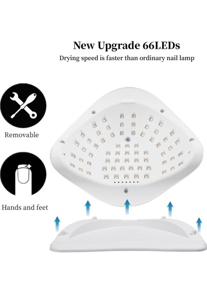 54W X3 Ab Fiş 300W Profesyonel Tırnak Kurutucu Lamba Manikür Için Güçlü Uv Jel Tırnak Lambası 66 LED Otomatik Algılama Jel Lehçe Kurutma Lambası (Yurt Dışından)