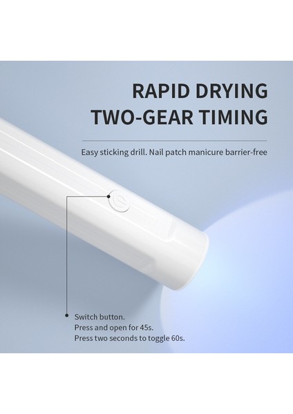 2 Taşınabilir Mini Tırnak Lambası Kurutma Makinesi Kalem Uv LED Jel Cila Tüm Jelleri Kürleme Aracı Kabin Tek Parmak El Feneri Lambası Tırnak Sanat Ekipmanları (Yurt Dışından)