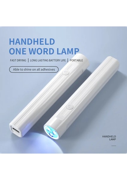 2 Taşınabilir Mini Tırnak Lambası Kurutma Makinesi Kalem Uv LED Jel Cila Tüm Jelleri Kürleme Aracı Kabin Tek Parmak El Feneri Lambası Tırnak Sanat Ekipmanları (Yurt Dışından)