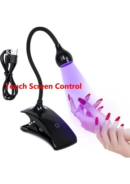 Siyah B LED Tırnak Işıkları Kurutucu Uv Lamba Ultraviyole Esnek Klipsli Masa Mini USB Uv Jel Kür Masa Lambası Manikür Pedikür Salon Araçları # (Yurt Dışından)
