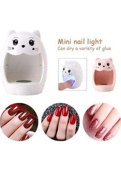 16W 6W USB Uv LED Tırnak Kurutucu Lamba Mını Pembe Yumurta Kedi Tasarımları Tırnak Işığı Hızlı Kuru Kür Tırnak Manikür Makinesi Jel Lehçe (Yurt Dışından)