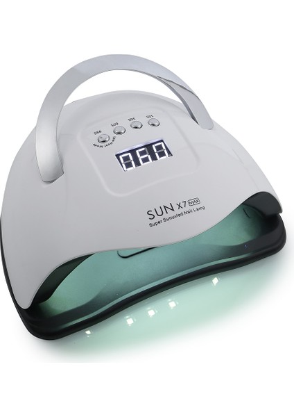 Sun X12 Max Beyaz Ingiltere 2023 Yeni Sun X12 Max Profesyonel Tırnak Kurutma Lambası Manikür Için 66LEDS Jel Cila Kurutma Makinesi ile Büyük LCD Uv LED Tırnak Lambası (Yurt Dışından)
