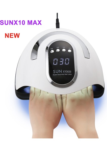 SUNX5PLUS (36LEDS) Ingiltere Sun X10 Max Uv LED Tırnak Lambaları Kurutucu Jel Lehçe Manikür LCD Ekran 45 Boncuk Hızlı Kür Tırnak Kurutucu Makinesi (Yurt Dışından)