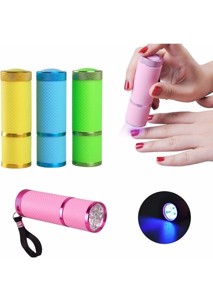 Sarı Biutee Uv Işık Lambası Mini 9 LED El Feneri Uv Jel Yapıştırıcı Tutkal Kür Lamba Işığı El Tırnak Kurutucu Uv El Fenerleri Tırnak Aracı (Yurt Dışından) fiyatları