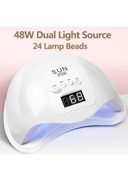 24W-1 48W 36W Tırnak Kurutma Makinesi Taşınabilir Uv Manikür LED Lamba Çivi USB Kablosu Ev Kullanımı Tırnak Uv Lambası Kurutma Jel Lehçe Çivi (Yurt Dışından) fiyatları