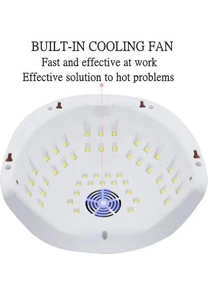 Modern3 Ab Yeni Tırnak Kurutucu ile Dahili Soğutma Fanı Uv LED Tırnak Lambası 45 Adet Led'ler 10S30S60S Zamanlayıcı Hızlı Kuruyan Cila Jel Tırnak Lambası (Yurt Dışından)