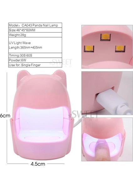 CA043 Tek Parmak Mini Tırnak Kurutucu Uv LED Lamba Kabuk Şekli USB Tırnak Lambası Manikür Makinesi Kür Lehçe Jel Araçları Tırnak Sanat Ekipmanları (Yurt Dışından)
