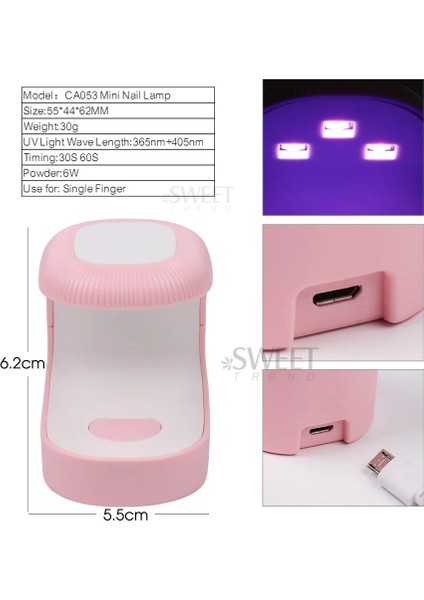CA043 Tek Parmak Mini Tırnak Kurutucu Uv LED Lamba Kabuk Şekli USB Tırnak Lambası Manikür Makinesi Kür Lehçe Jel Araçları Tırnak Sanat Ekipmanları (Yurt Dışından)