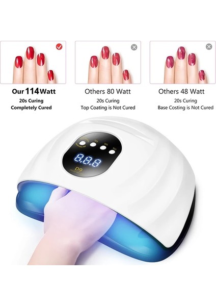 D9 Ab Tak Uv LED Tırnak Lambası Telefon Tutucu ile Profesyonel Tırnak Jeli Cila Kurutma Makinesi Kür Lambası 4 Zamanlayıcı Ayarı Otomatik Sensör 57 Boncuk (Yurt Dışından)