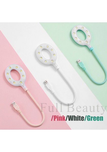 2048-BEYAZ 16W Yuvarlak Uv LED Çivi Kurutma Makinesi Lamba Makinesi Mini Donut Odak Fototerapi Işık Kür Jel Lehçe Araçları Manikür USB Kablosu SA2048 (Yurt Dışından)