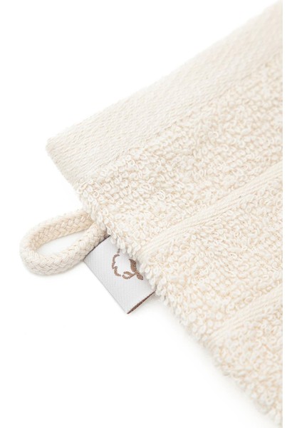 Havlu Banyo Kesesi %100 Pamuk Bukle 2'li Set Çizgili-Kapama Bordürlü Krem 15x20 Cm fırsatları