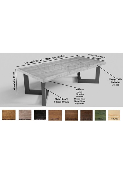 Ntconcept Sui Prizma Ayak Masif Ahşap Sehpa