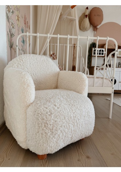 Breda Home Teddy Ahşap Ayaklı Çocuk Bebek Koltuğu Sandalyesi