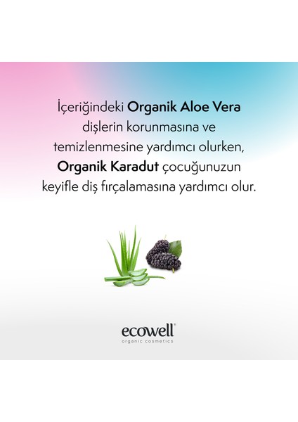 Florürsüz Çocuk Diş Macunu, Organik & Vegan Sertifikalı, Karadut Özlü, 6 Ay ve Sonrasına Uygun, 75gr modelleri