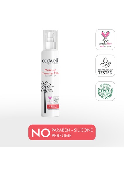 Makyaj Temizleme Sütü, Organik & Vegan Sertifikalı, Göz Yakmayan Nemlendirici Vanilya Yağı Özü 200ml