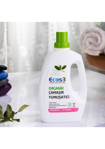 Çamaşır Yumuşatıcı, Organik & Vegan Sertifikalı, Ekolojik, Extra Konsantre, 30 Yıkama, 750ml