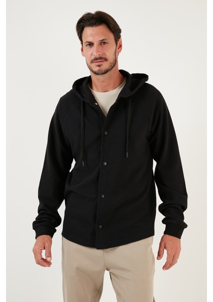 Pamuklu Kapüşonlu Relaxed Fit Gömlek Erkek Gömlek 5905468 modelleri