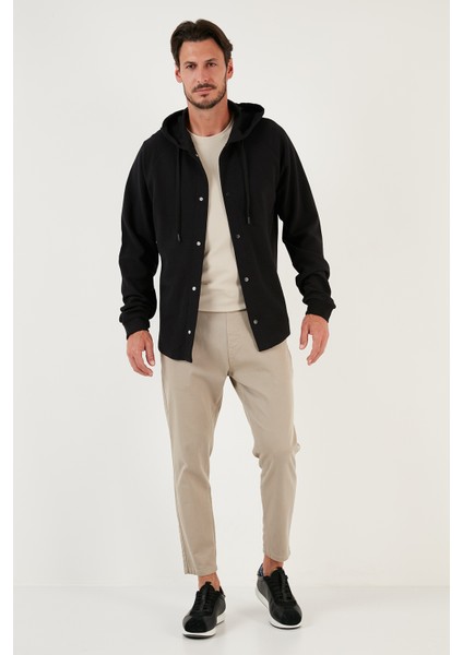 Pamuklu Kapüşonlu Relaxed Fit Gömlek Erkek Gömlek 5905468 fırsatları