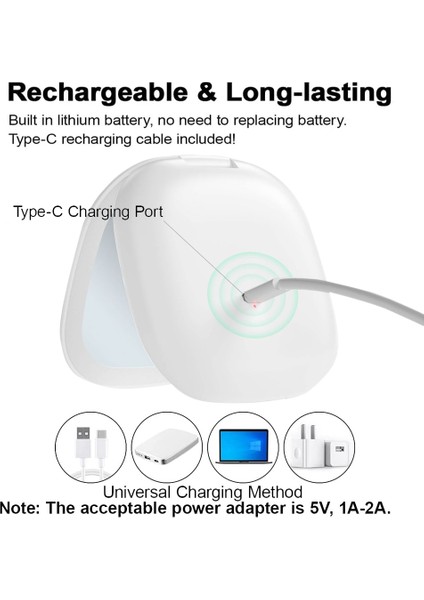 Tek Lamba P Işıklı LED Makyaj Aynası 5x Büyütmeli Mini Kompakt Küçük Cep Taşınabilir Seyahat Pembe Siyah Katlanabilir Kozmetik Makyaj Aynaları (Yurt Dışından) fırsatları