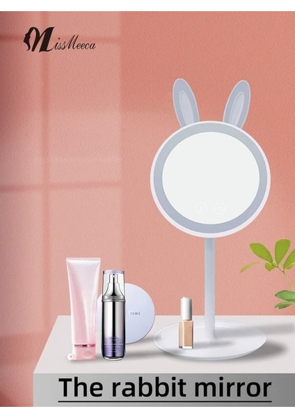 Beyaz Missmeeca Espelhos Miroir Espejo Con Luz Spiegel Specchio Espejos Büyüteç Büyüt 10X 1000 Mah 3 Renkli Lamba LED Makyaj Aynası (Yurt Dışından)
