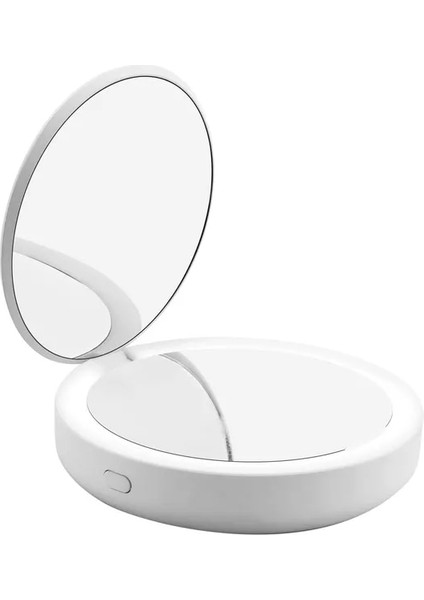 Beyaz LED Makyaj Kozmetik Ayna Işıklı Seyahat Makyaj Aynası 1x/5x Büyütme Gün Işığı LED Katlanır Ayna USB Ücretli Makyaj (Yurt Dışından)