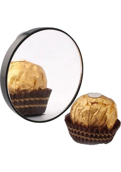 15X Büyütme Taşınabilir Vanity Mini Cep Yuvarlak Makyaj Aynaları 5x 10X 15X Iki Vantuzlu Büyüteç Ayna Kompakt Kozmetik Ayna Aracı (Yurt Dışından)