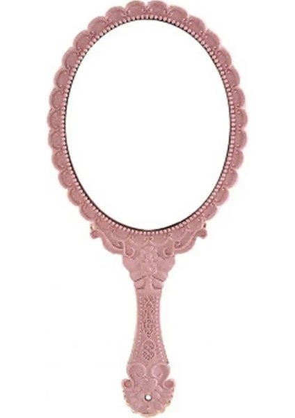 Pembe Kırmızı Retro Kolu Ayna Abs El Ayna Çiçek Kabartma Dışarı Çıkmak Için Iyi Kabartmalı Çiçek Makyaj Aynası (Yurt Dışından) modelleri