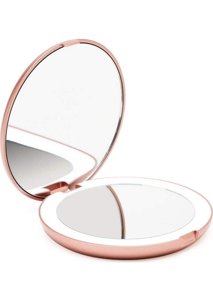 Beyaz LED Seyahat Makyaj Aynası, 3.5 Inç Işıklı Kompakt Ayna, 3x Büyütme, Elde Taşınabilir, Çift Taraflı, Cep Için Taşınabilir Katlanır Ayna (Yurt Dışından) fiyatları