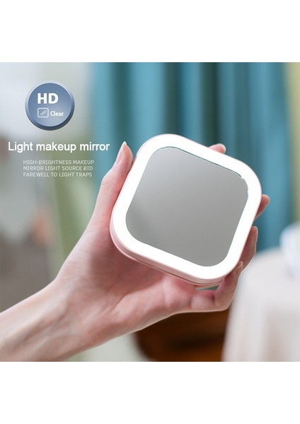 Sarı Ayna Katlanır Makyaj Aynası Ayarlanabilir Kademesiz Karartma LED Kendinden Işık Ayna USB Şarj Taşınabilir Seyahat Çok Fonksiyonlu Ayna (Yurt Dışından) indirimleri